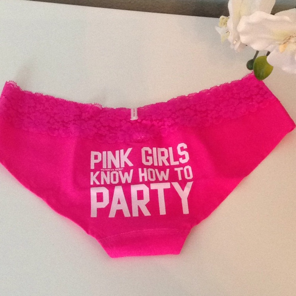 Pink Victoria's Secret extra lo rise hipster panty